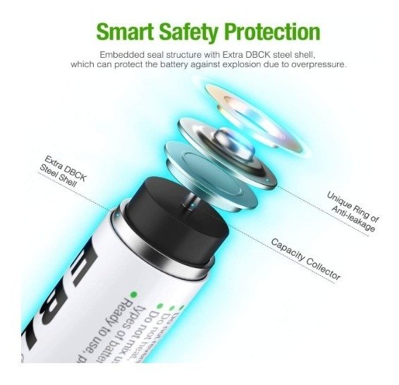 Baterías Recargables Aa 2800mah (16 Unidades) Ebl - Image 2