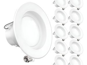 Luces Led Empotrables 4 Pulgadas,sunco Lighting (paquete 10) Estructura Blanco