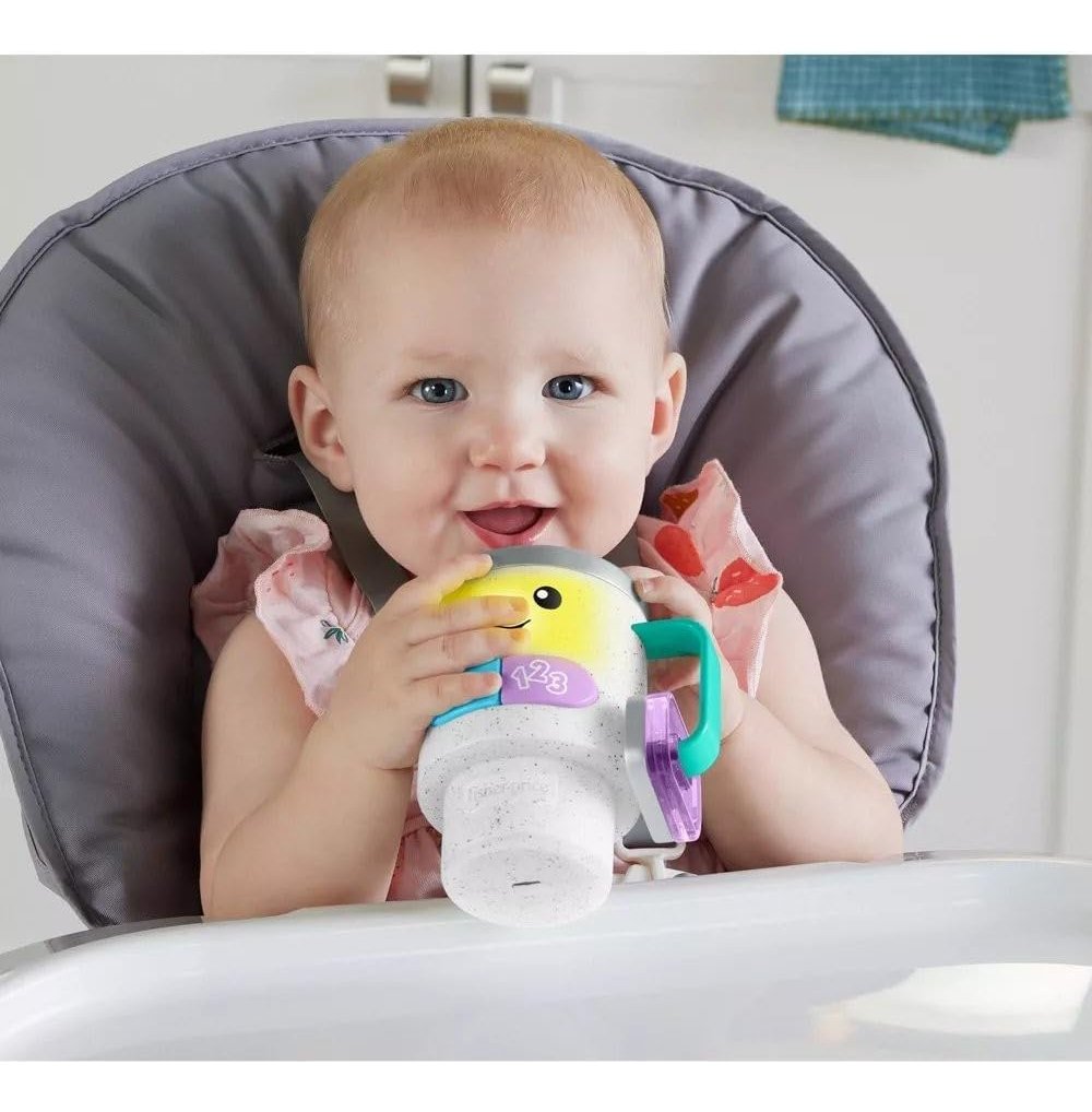 Fisher Price Laugh & Learn Taza Luces Sonidos Para Bebes 6m+ Gris Laugh Learn Wake Up Learn - Image 4