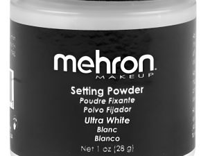 Polvo Base Blanco Mehron, Polvo De Fijación Ultrafino 1 Oz.