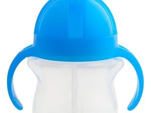 Munchkin Vaso Con Popote Antiderrame De Asas Para Bebe Color Azul