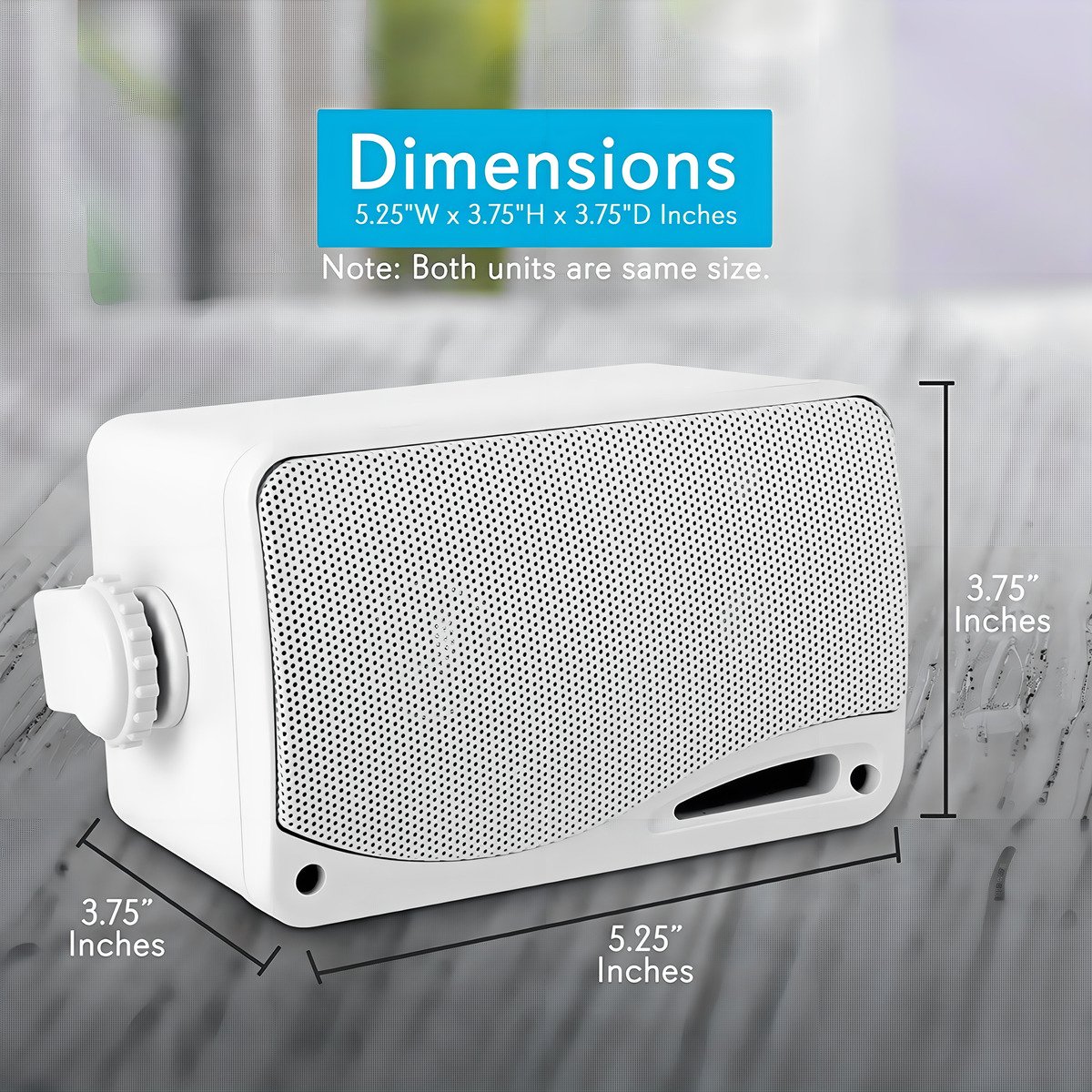 Juego Altavoces Para Exteriores De 3.5 Pulgadas, Pyle 200 W. Color Gris - Image 4