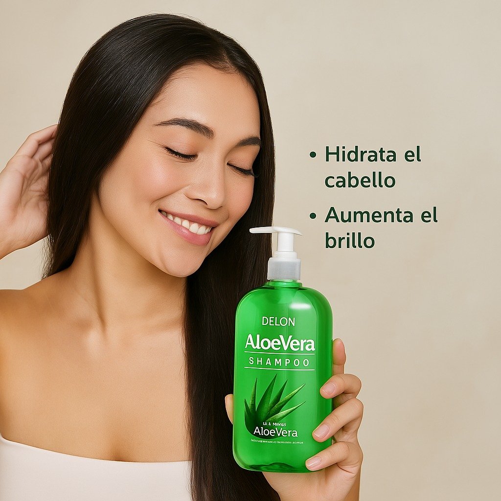 Delon Shampoo Con Aloe Vera Hidratación Y Brillo 725ml - Image 3