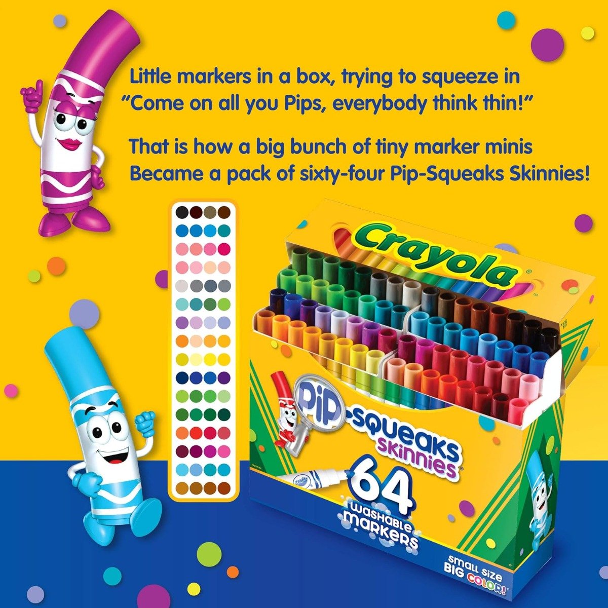 Crayola Pip-squeaks 64 Marcadores Lavables, Escuela En Casa Color Multicolor - Image 4