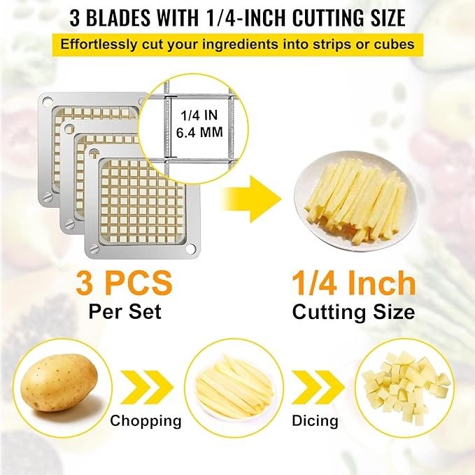 Vevor Cuchilla Repuesto P/ Cortadora 1/4 Pulgadas Pack 3und - Image 3