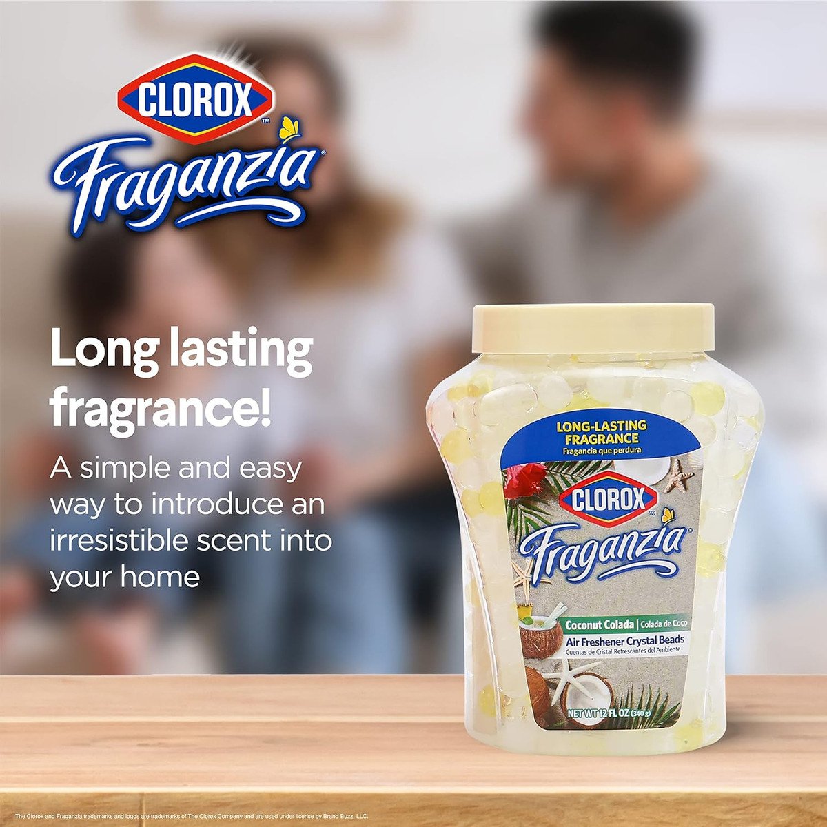 Ambientador Clorox Fraganzia Perla Gel Coconut Colada 340gr - Image 3