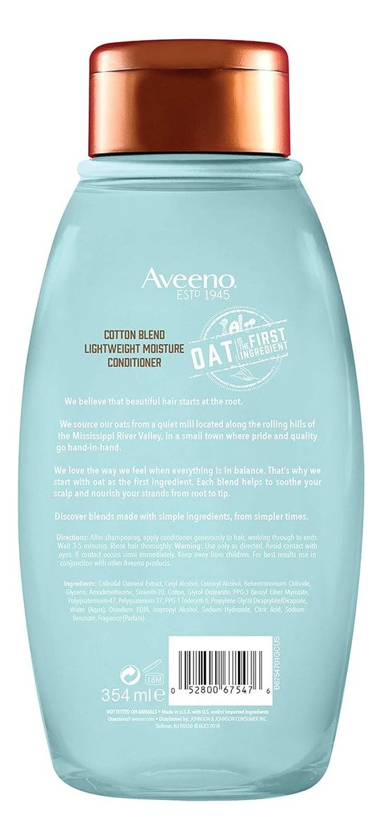 Aveeno Acondicionador Hidratante Cotton Blend 354ml - Image 3