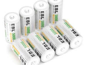 Baterías C Recargables Ebl De 5000mah Ni-mh, Paquete De 8