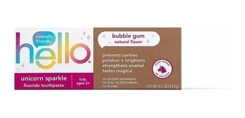 Pasta Dental Anticaries Con Flúor, Natural, Hello Kid 2 Pack - Image 3