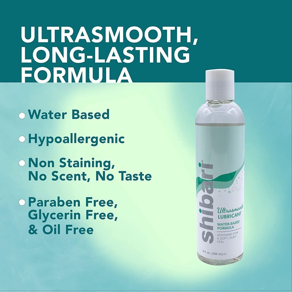 Lubricante Ultrasmooth Base Agua 236ml Shibari - Image 3