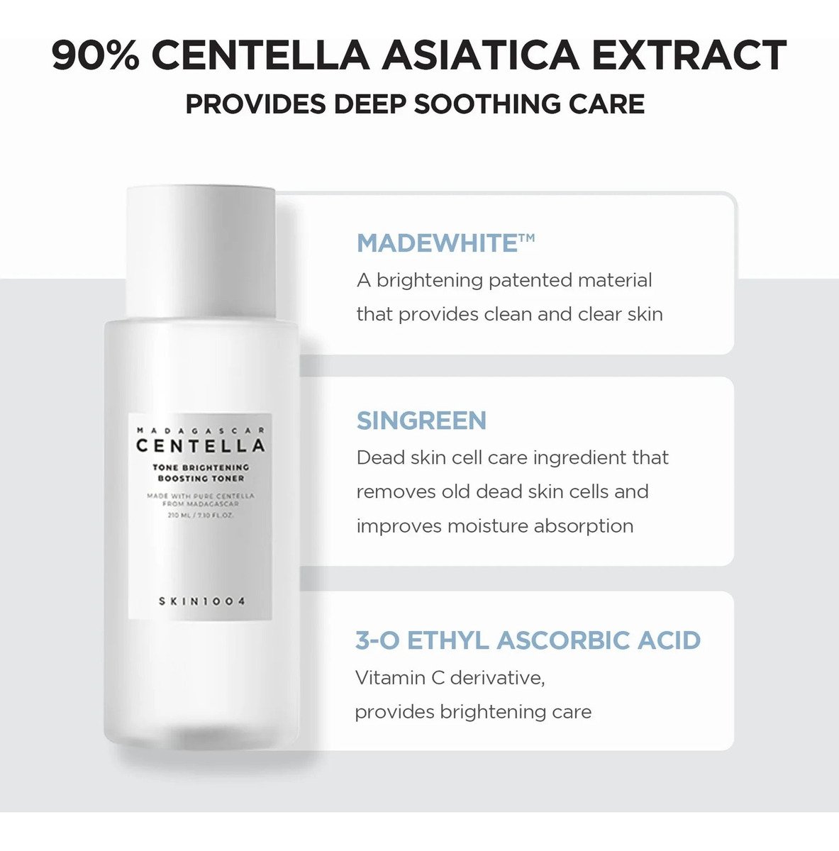 Skin1004 Madagascar Centella Tone Brightening Boosting Toner Momento De Aplicación Día/noche Tipo De Piel Todo Tipo De Piel - Image 3