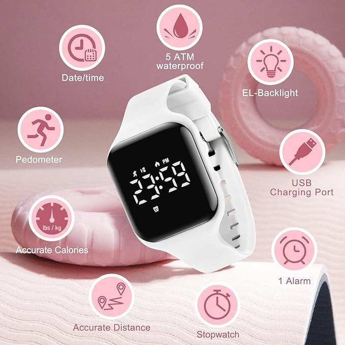 A Alps Reloj Deportivo Digital Para Niñas Y Niños Cuadrado - Image 22