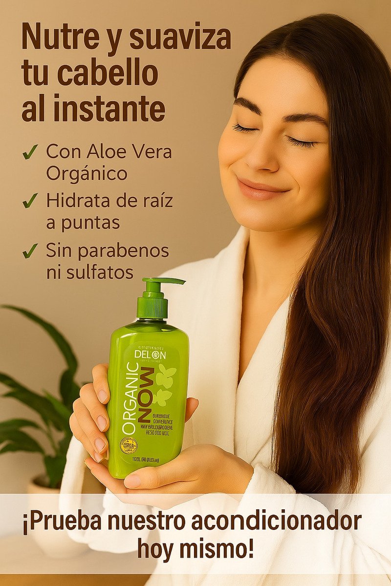Delon Acondicionador Aloe De Vera Organic Now 325ml - Image 2