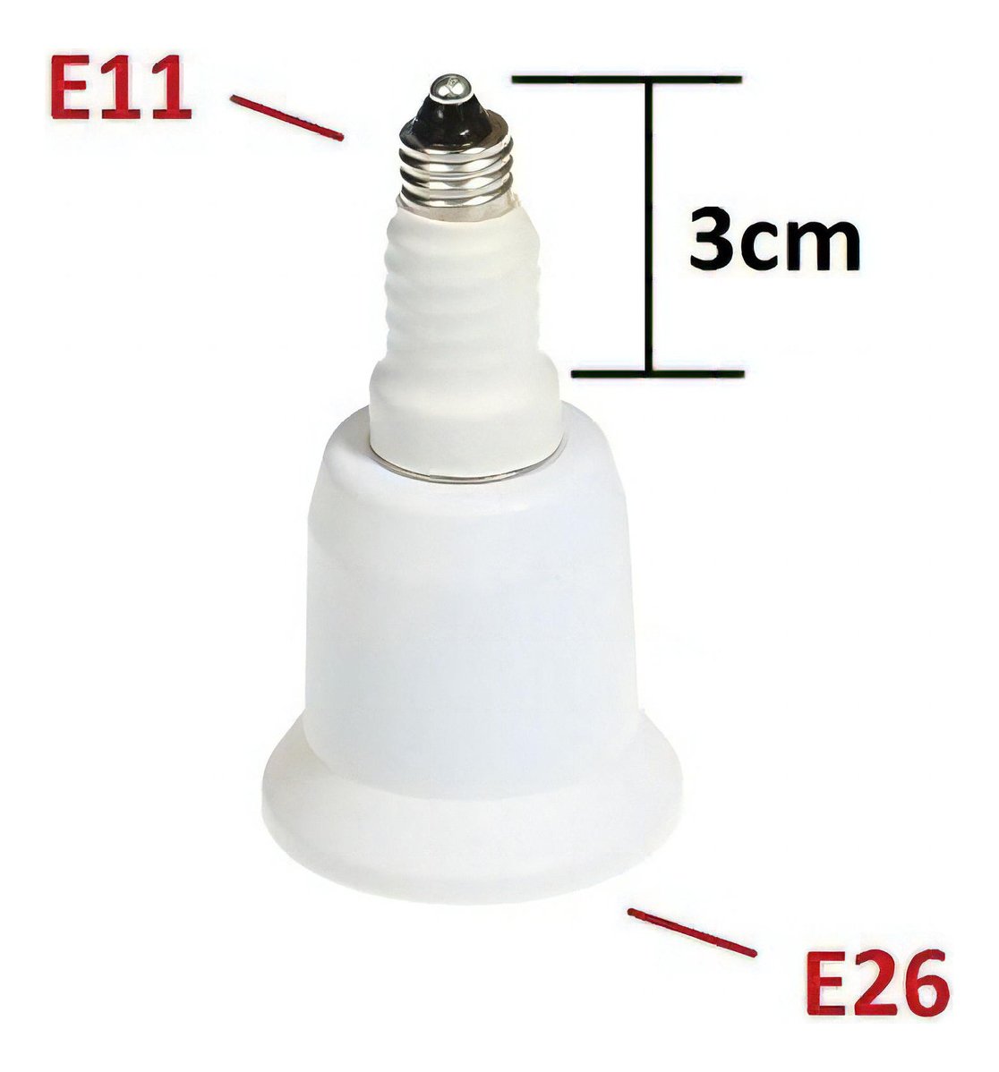 Yi Lighting Adaptador Socket E11 A E26/e27 Paq (2 Piezas) Color Blanco - Image 2