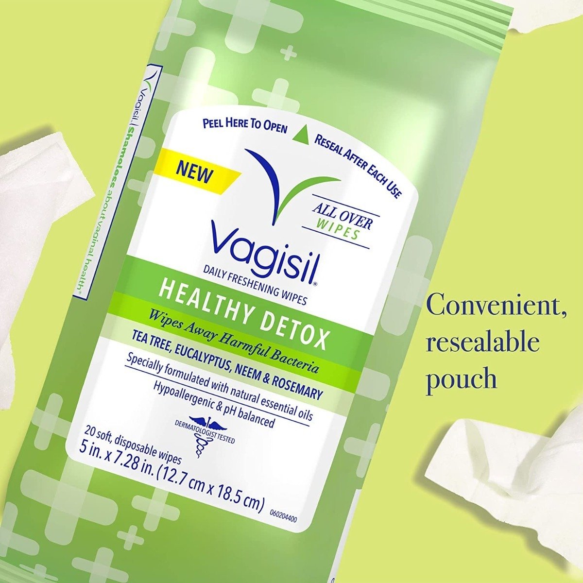 Vagisil Toallitas Íntimas Femeninas Healthy Detox 40 Unid - Image 3