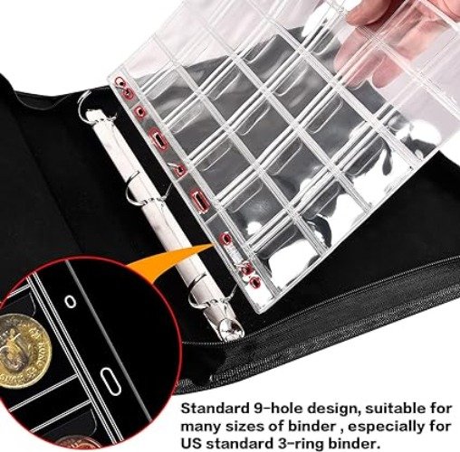 Páginas Para Colección De Monedas 12 Hojas (30 Bolsillos) - Image 2