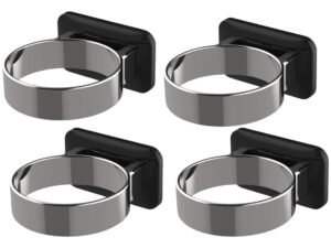 Raikedr Soporte Para Sacador De Cabello Silver Black Pack 4