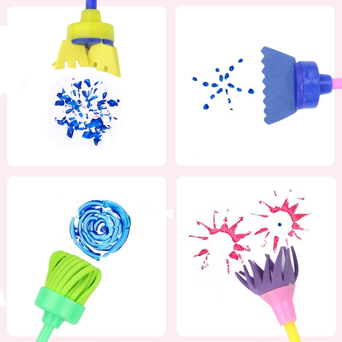 Vorey Kit De Pintura Brochas Esponjas Para Niños 42 Piezas - Image 2