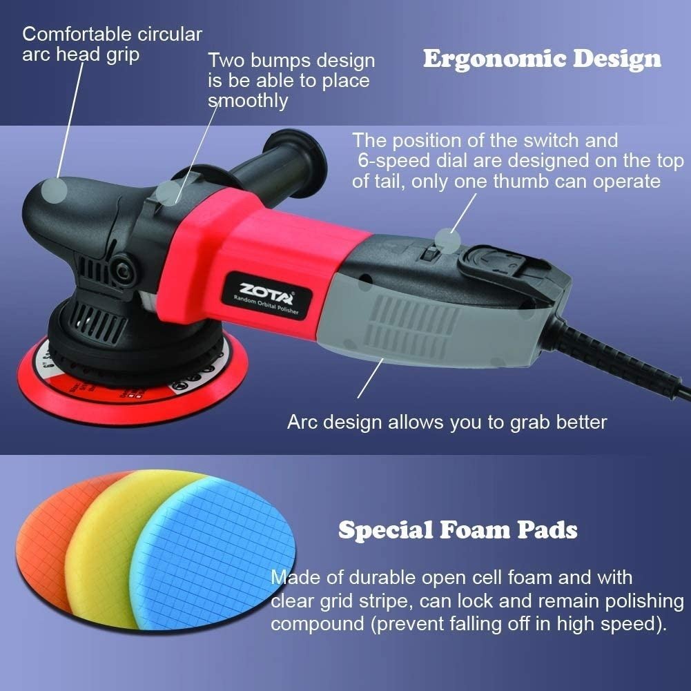 Zota Pulidora De Bufer Orbital, Largo Alcance Doble Accion - Image 2