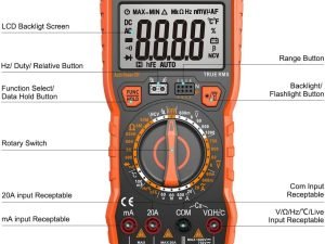 Multímetro Digita Lomvum T28c Prueba Eléctrico Ac/dc Amp Ohm