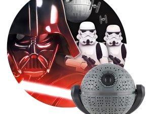 Lampara Proyector Luz Led Con Enchufe, Star Wars. Color De La Estructura Darth Vader - Deathstar Color De La Pantalla Vidrio Trasparente