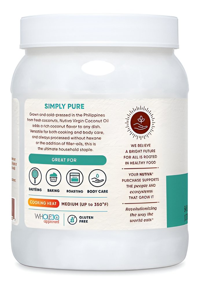 Aceite De Coco Orgánico Sin Refinar 100% Puro 1.6 Lts Nutiva - Image 2