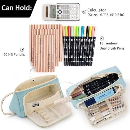 Easthill Estuche Para Lapices Gran Capacidad En Color Negro - Image 10