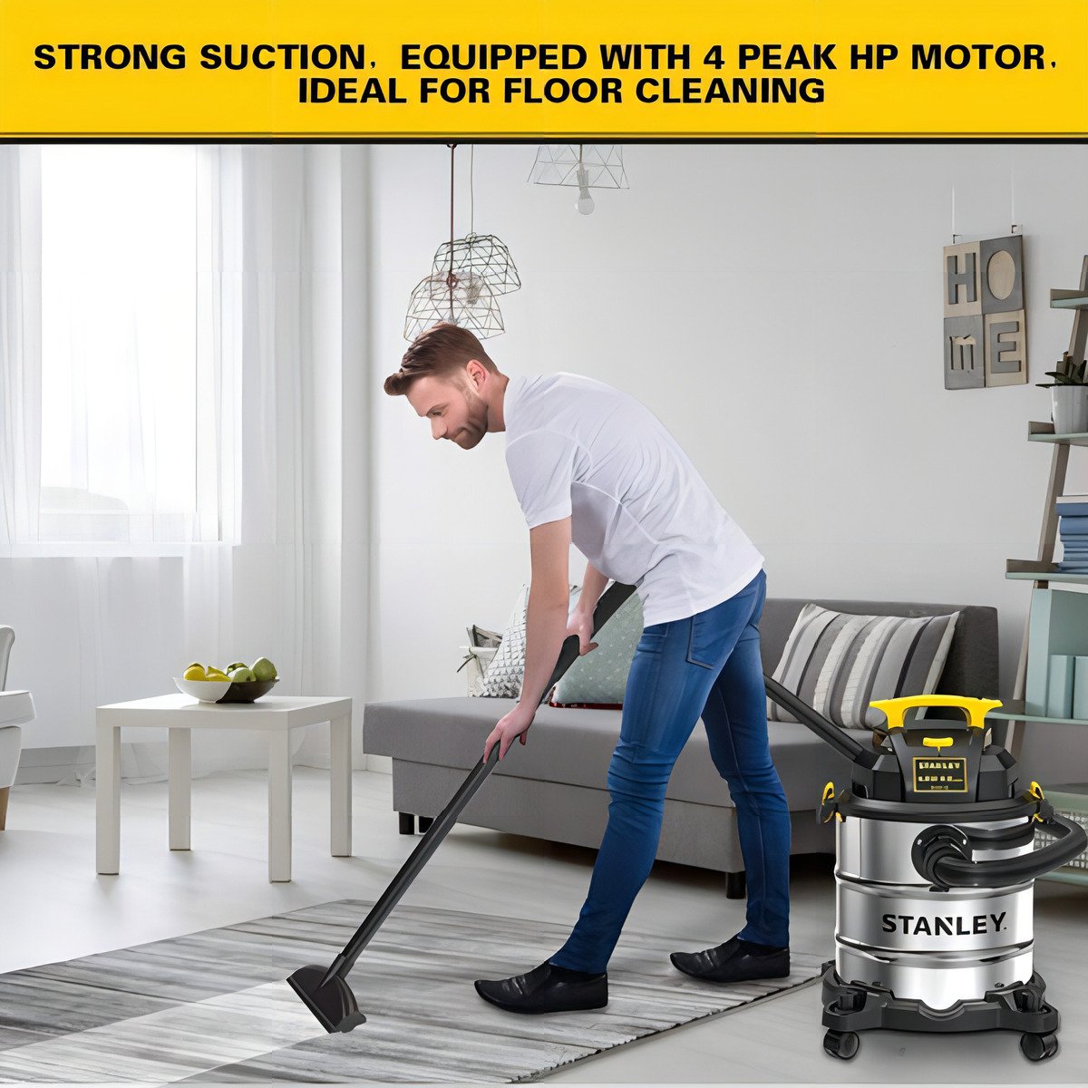 Aspiradora Stanley Sl18116 4 Hp Para Uso En Seco O Mojado. Color Negro/plateado - Image 4
