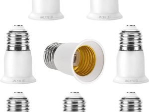 Jackyled Extensor Adaptador E26 A E26/e27 Paquete De 8