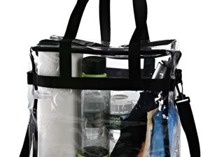 Bolso Tote Transparente Aprobado Por El Estadio Nfl - Tirant Color Negro Diseño De La Tela Liso
