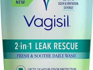 Vagisil Lavado Femenino Íntimo Diario, 2 En 1 Leak Rescue