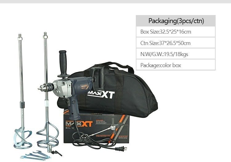 Taladro De Fuerza Y Juego De Mezclador De Cemento, Maxxt - Image 3