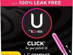 Tampones Compactos U By Kotex Click Absorción Regular 45 Uds