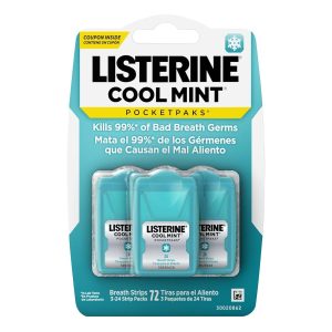 Listerine Cool Mint Pocket Paks Tiras De Aliento 24und Pack3