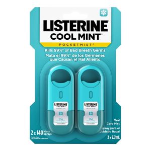 Listerine Pocketmist Spray Cool Mint To Go Travel Siz 2pack