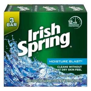 Irish Spring Jabón Desodorante Moisture Blast 104.8g Pack 3