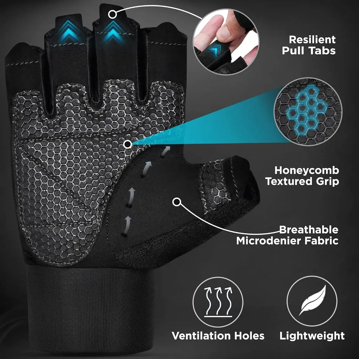 Rdx Guantes negro 3